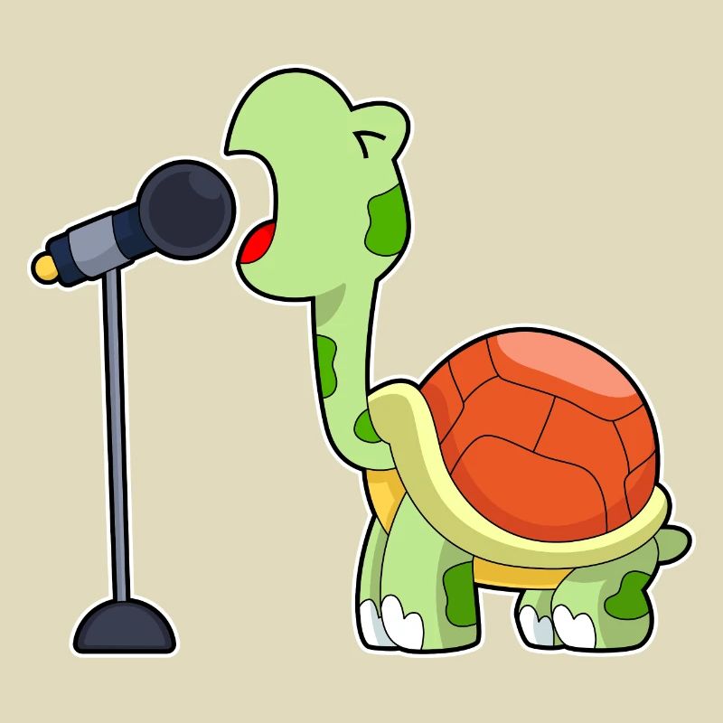 Turtle Singer Microphone Singing