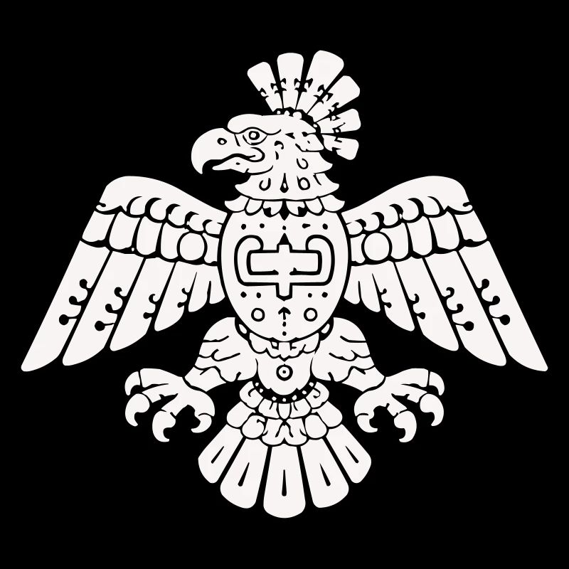 Motif totem d’aigle aztèque