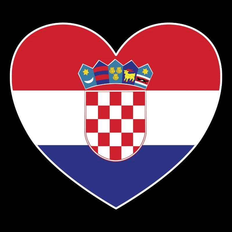 Croatie Drapeau Coeur