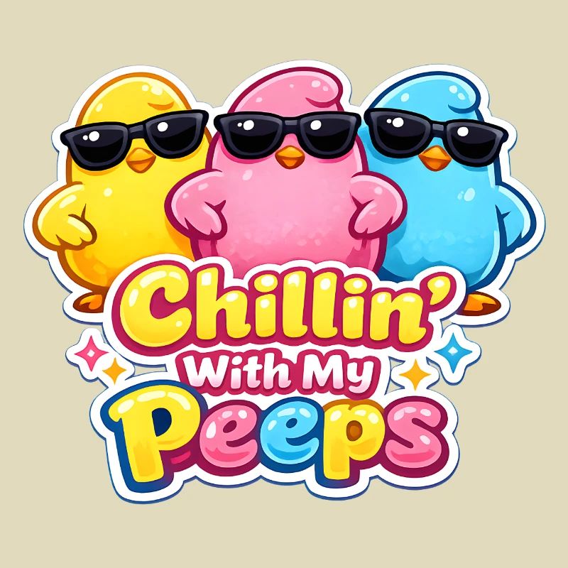 Chillin with my Peeps Happy Easter Easter Chick