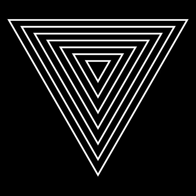 Concentric Triangle Line Art