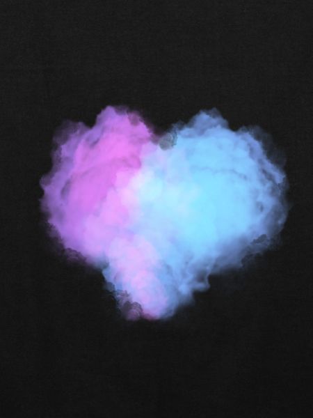 Heart shaped clouds
