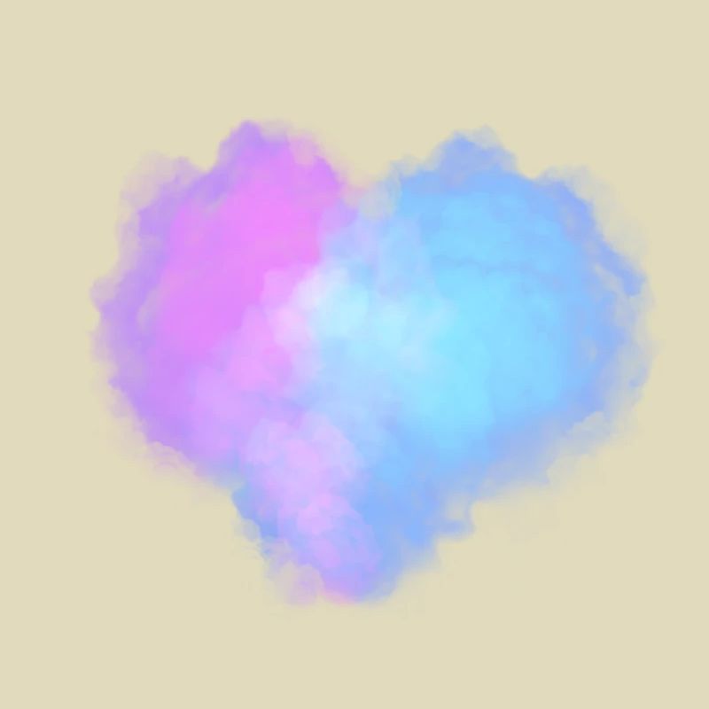 Nuages en forme de cœur