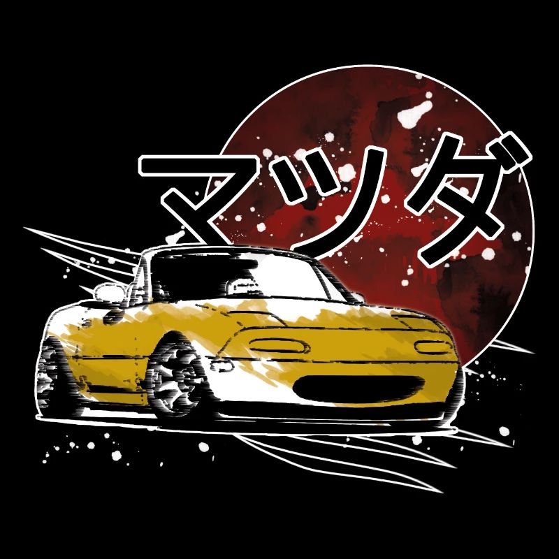Japanese car yellow Japanese writing