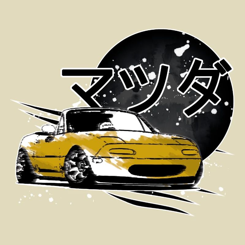 Voiture japonaise Miata Mx5 jaune