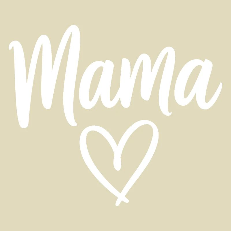 Mama Heart Script Logo