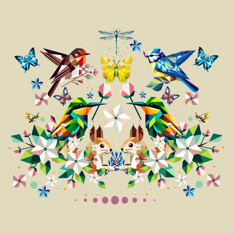 Spring magic as a colourful spring motif
