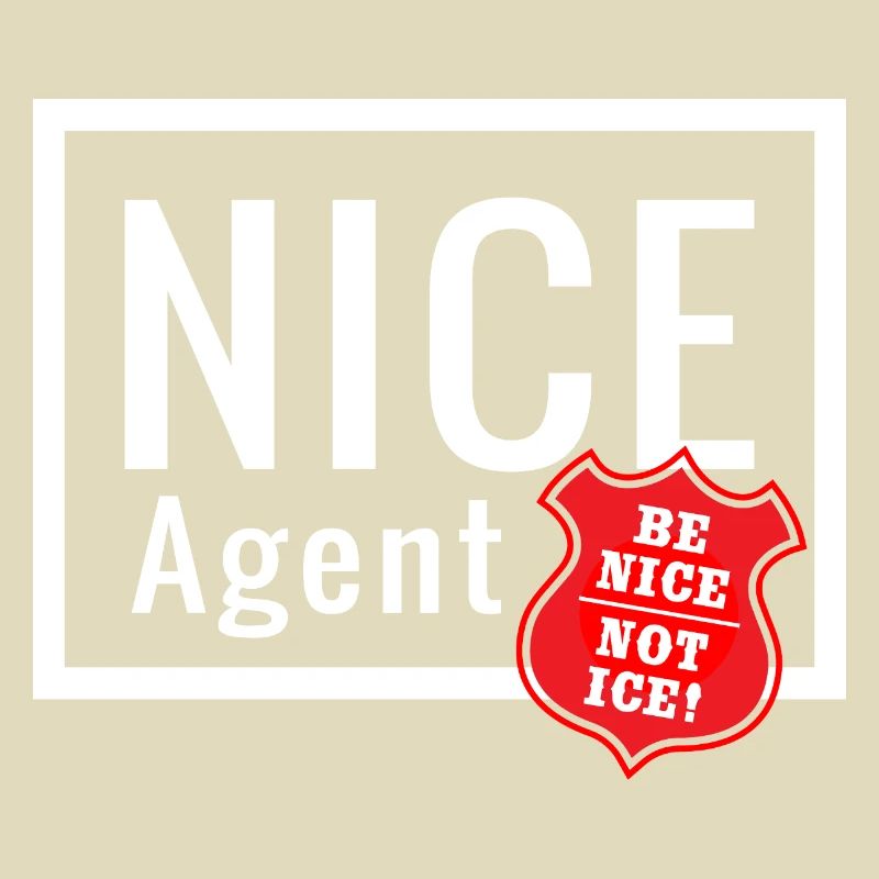 Logo d’agent NICE avec badge statement be nice