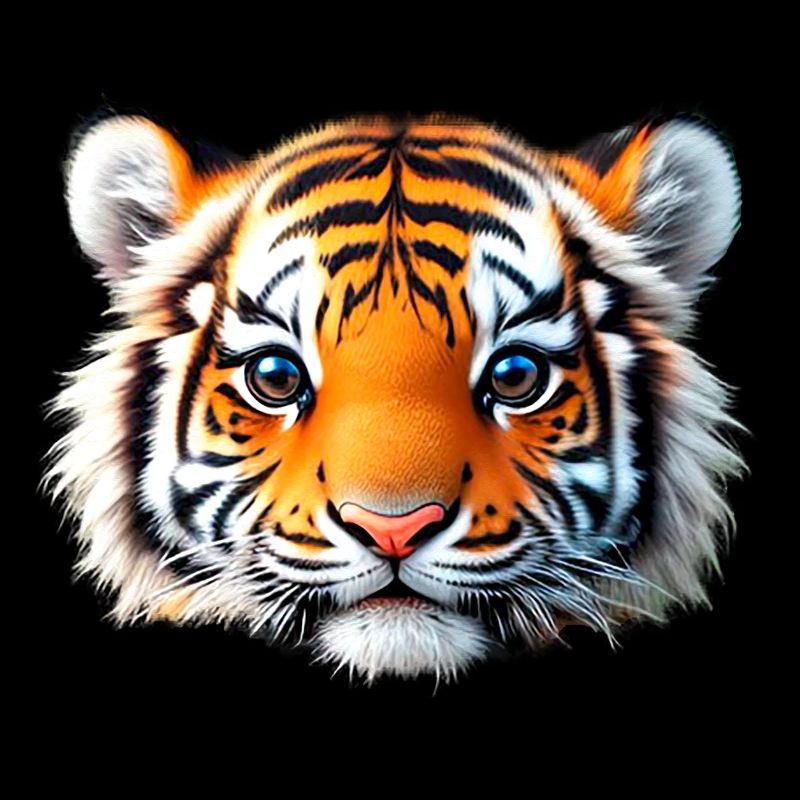 Tête de bébé tigre