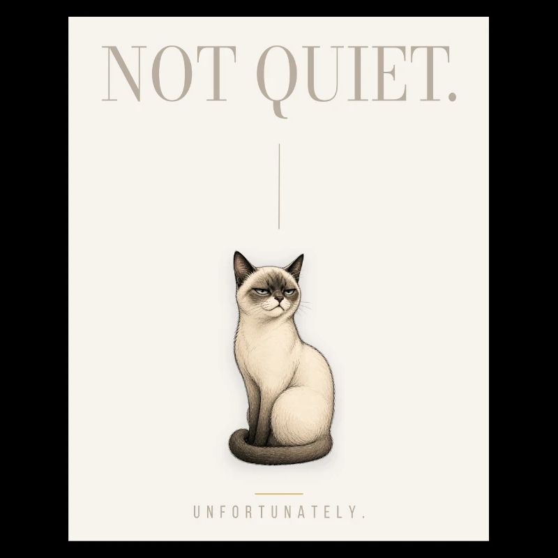 PAS SILENCIEUX. Noble Chat Sarcastique Conception du Mème