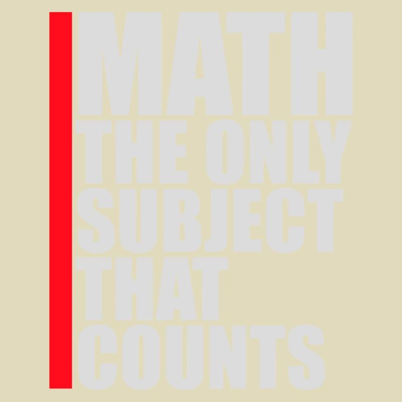 Math The Only Subject That Counts Nerd Mathe Logo