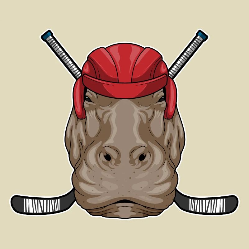 Nilpferd Eishockey Eishockeyschläger