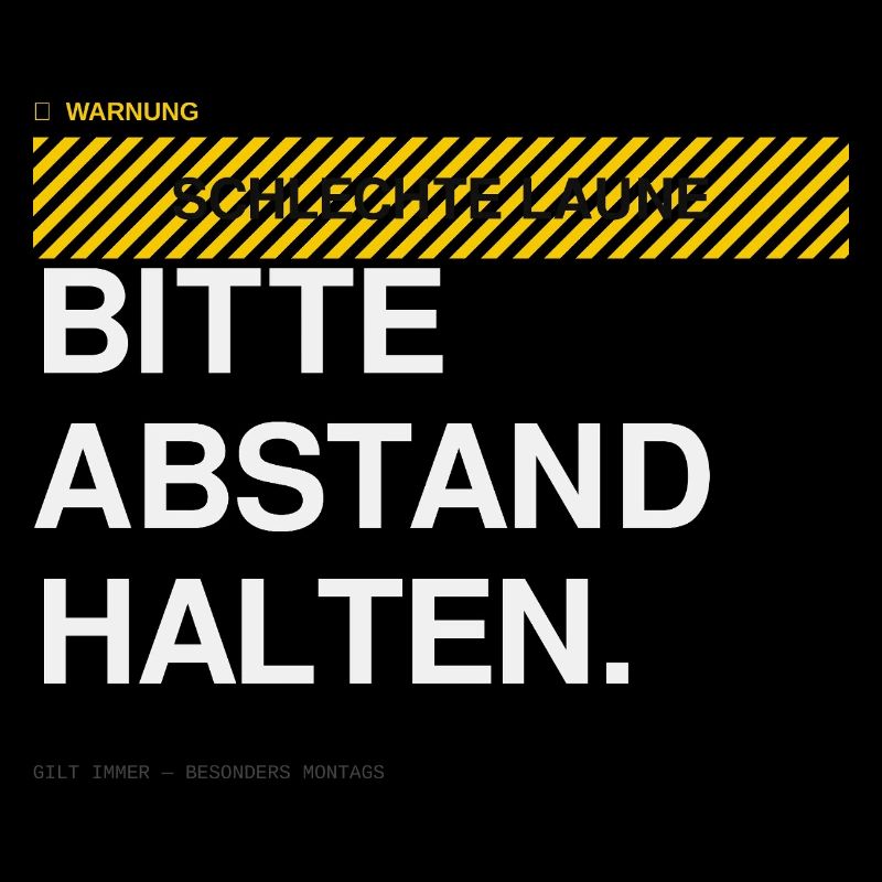 BITTE ABSTAND HALTEN Warnhinweis
