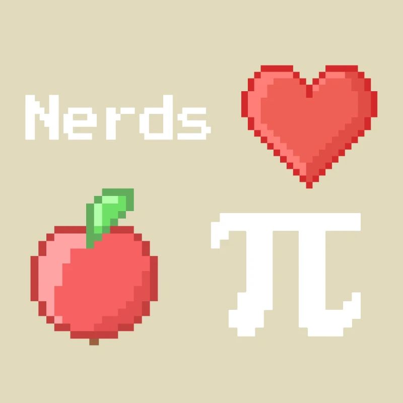 nerds love apple pi pie sprüche math pixel
