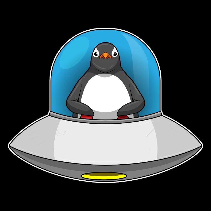 Penguin Spaceship Space