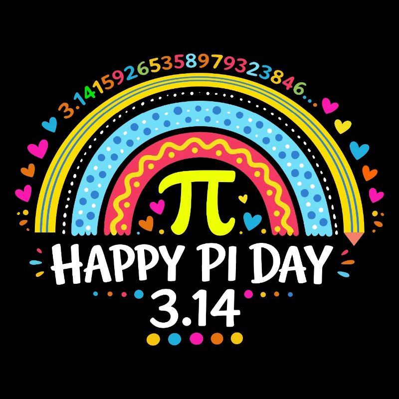 Happy Pi Day Rainbow - Cadeau Prof de Maths & Écol