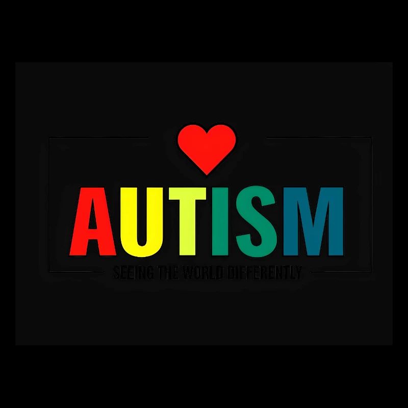 Regenbogen-Autismus mit Herz
