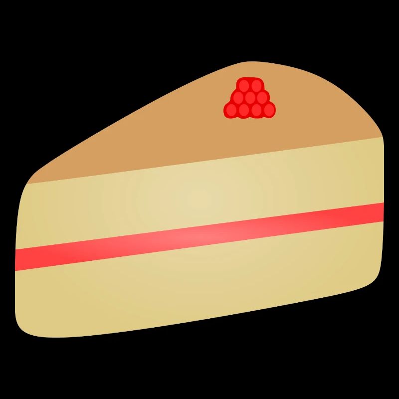 Pastel Cake Slice Raspberry