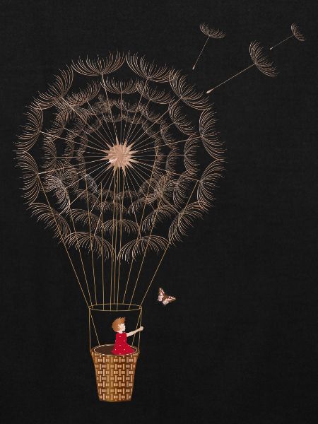 fanciful dandelion balloon