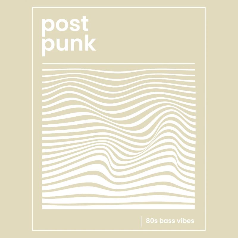 Post Punk Wave Pattern Poster