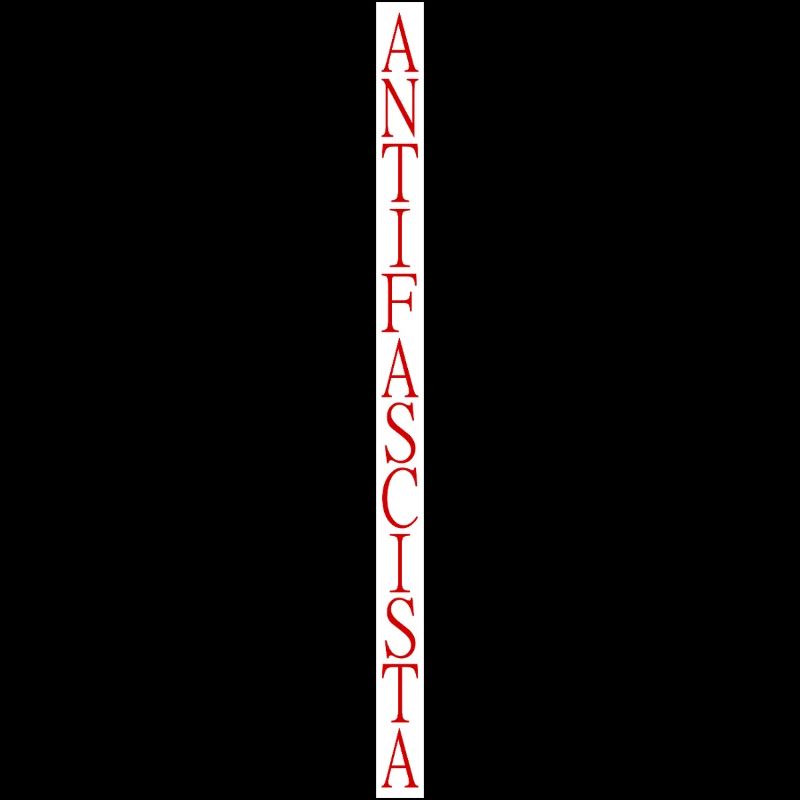 lettrage antifasciste vertical élégant
