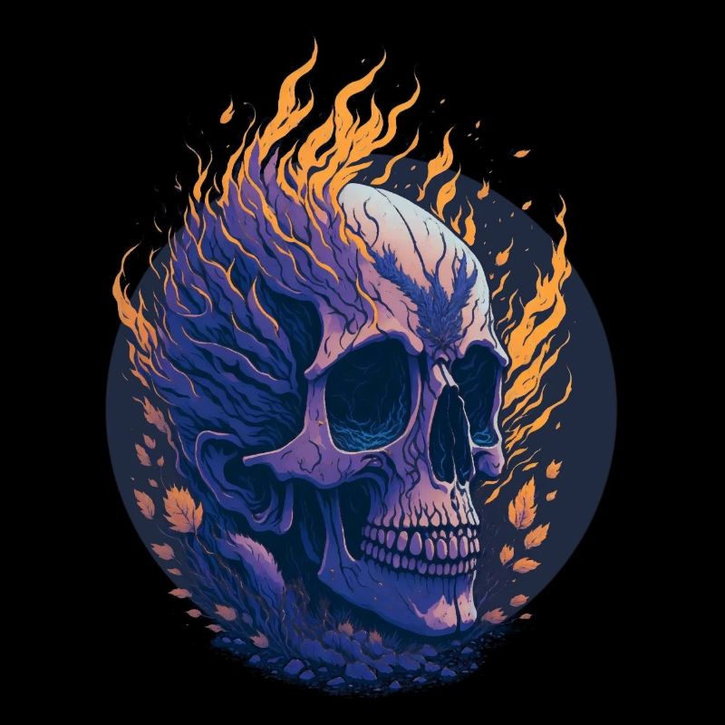 Fire skull