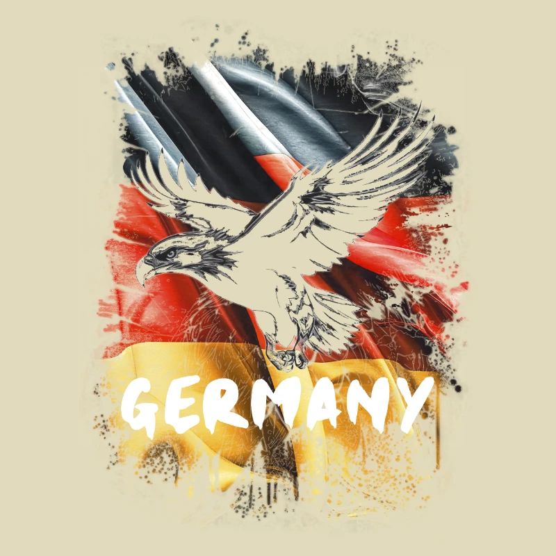 German eagle with Germany flag