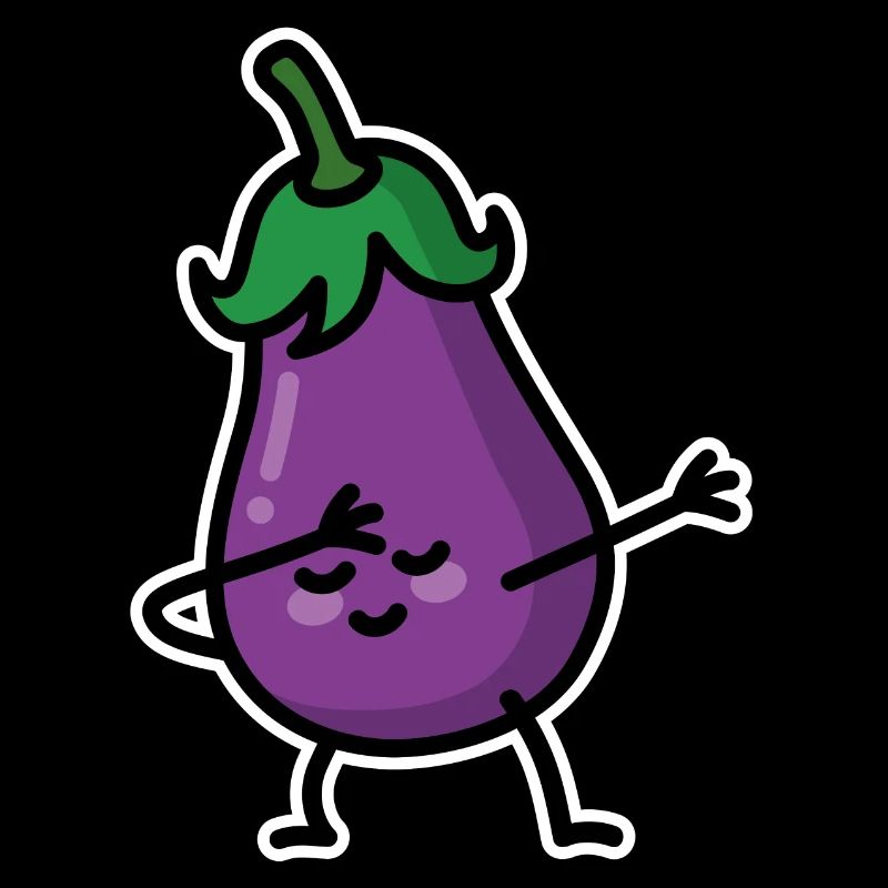 Aubergine eggplant dab dabbing