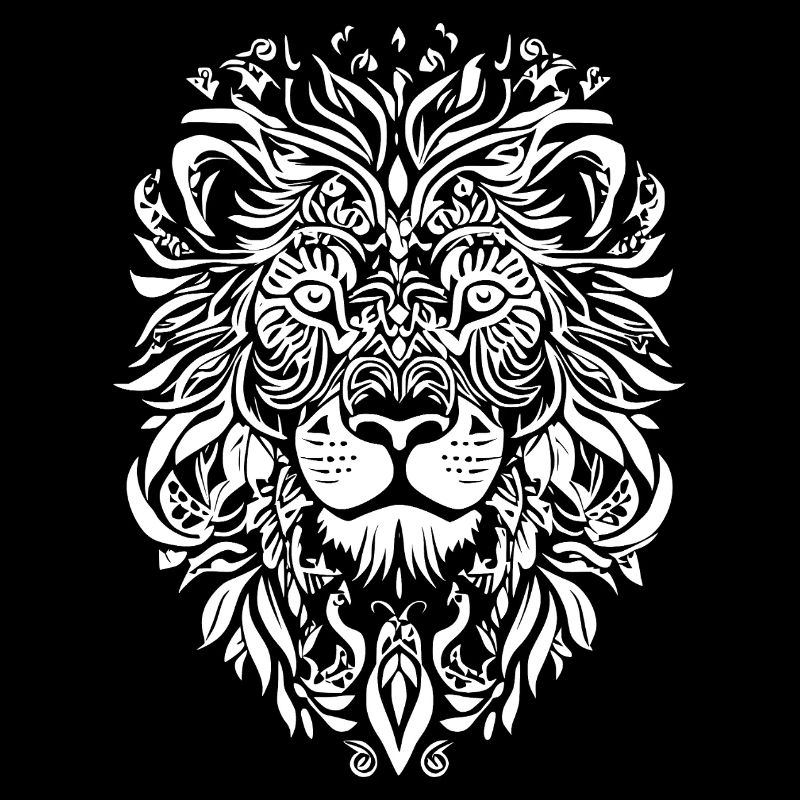 Fiery Löwenkopf Tattoo Design