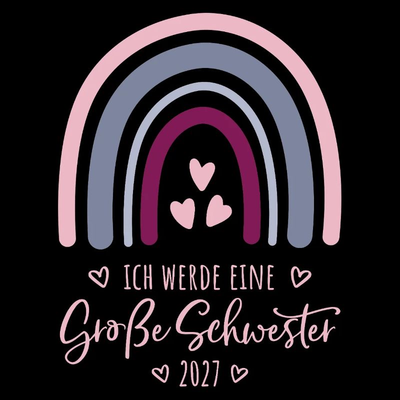 Ich werde eine Große Schwester 2027 Regenbogen