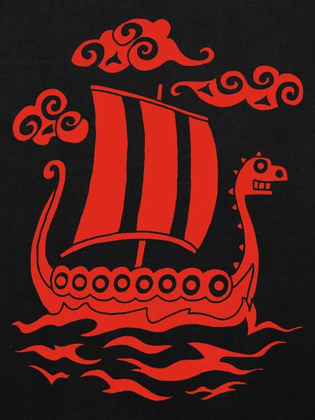 Drakkar rigolo rouge