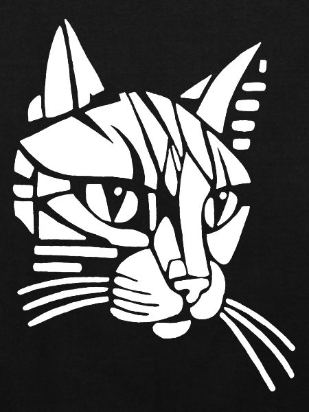 Chat tribal blanc