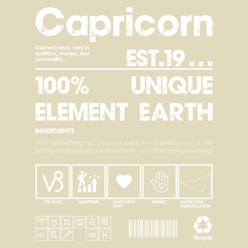 Capricorne Terrestre 100 % Élément