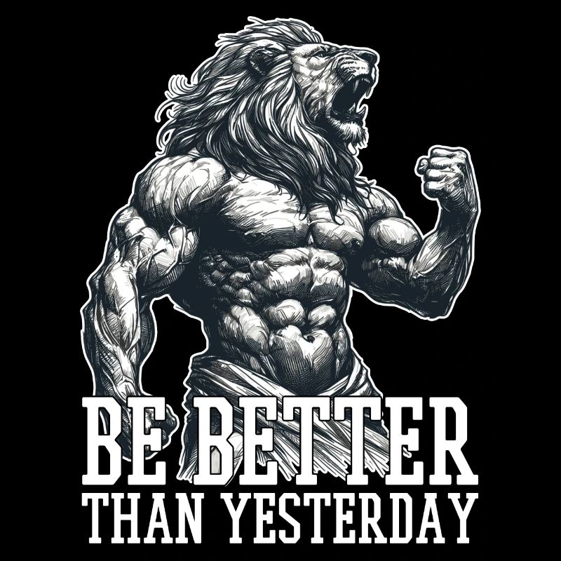Sei besser als gestern Löwe Motivation Geschenk