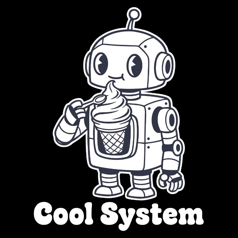 Robot avec une glace