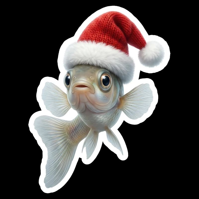 Bubbling Guppy Fish Christmas Greeting