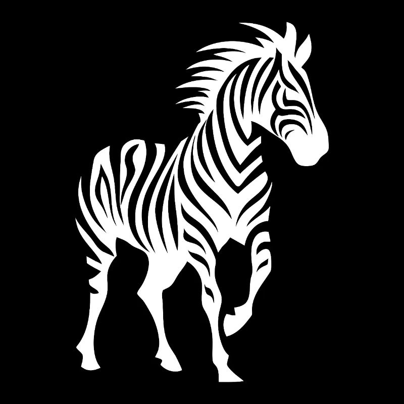 Silhouette Zebra Noir & Blanc