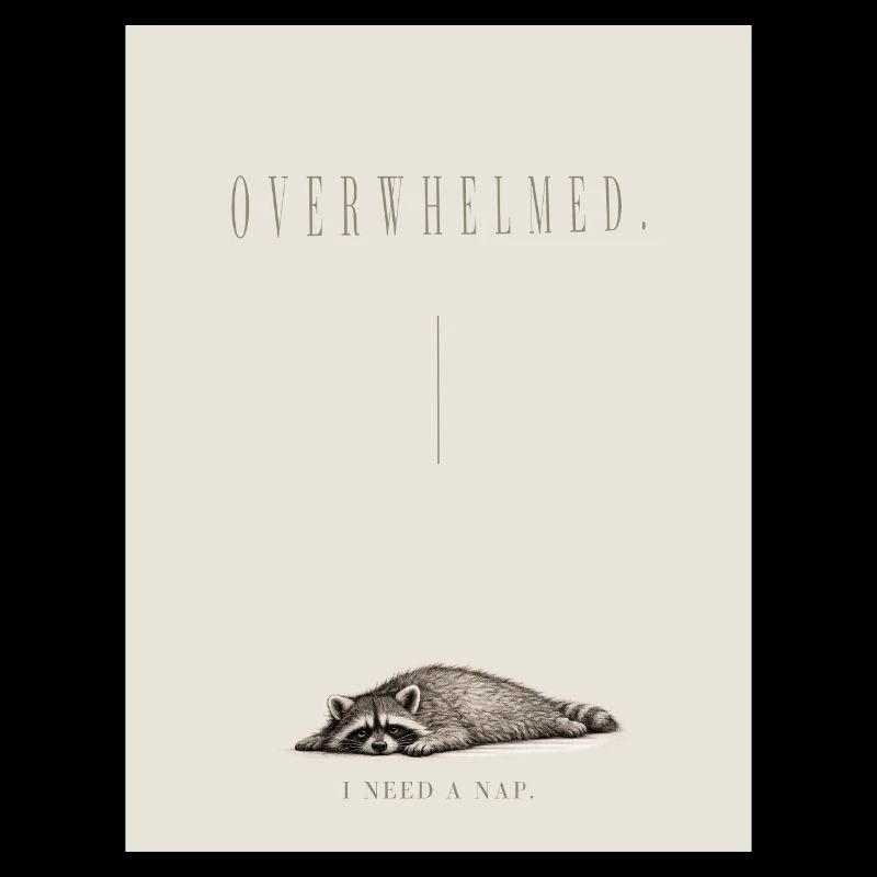Overwhelmed Raccoon Meme
