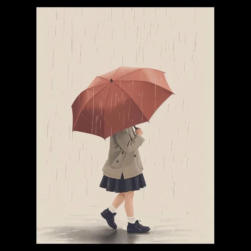 Garde d'Enfant sous Pluie