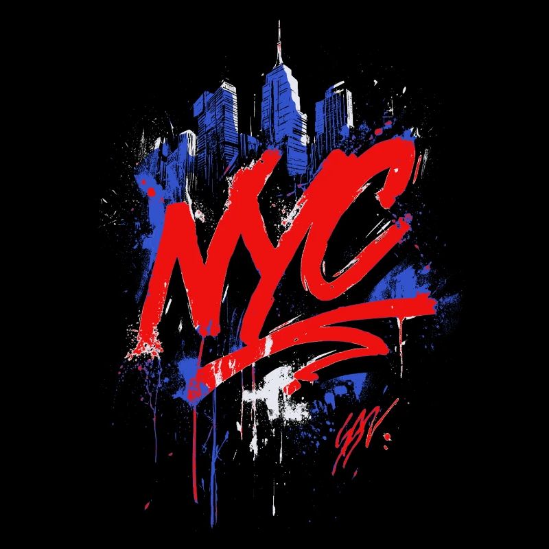 NYC Graffiti Skyline Splash