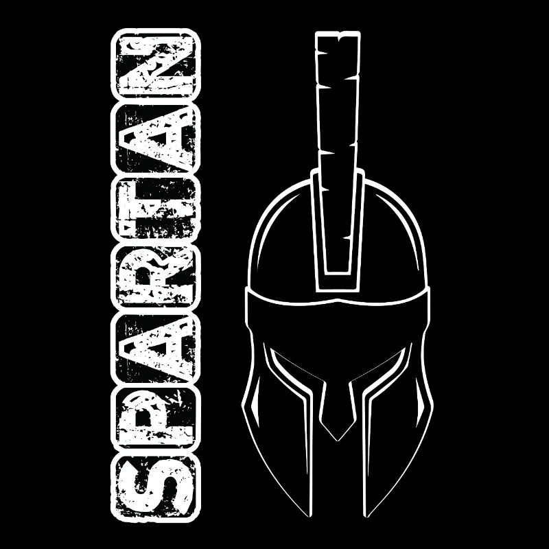 Schwarzer Grunge-Spartan-Helm