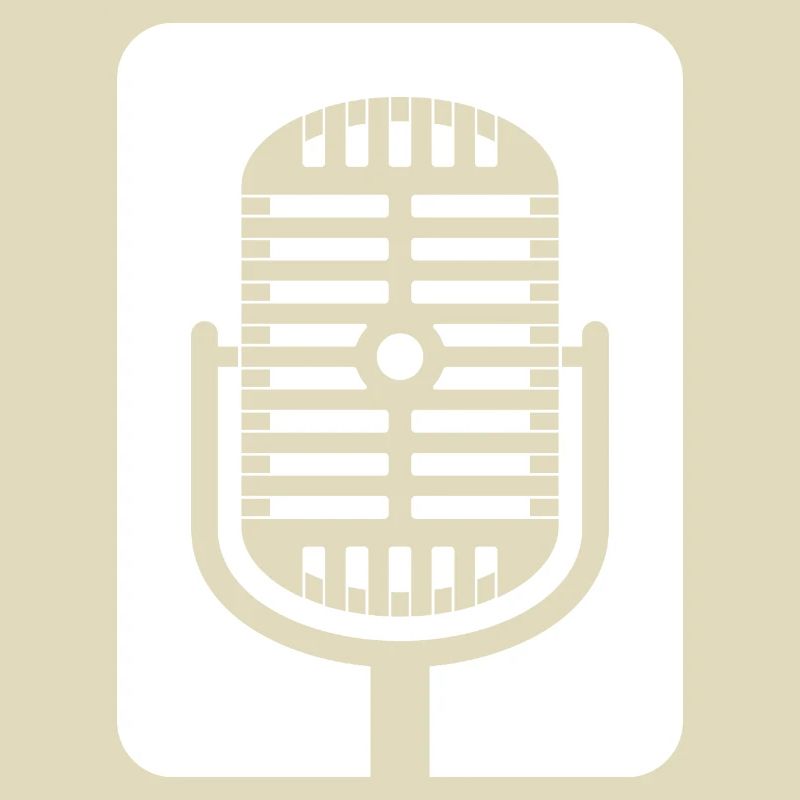 Retro Microphone Emblem