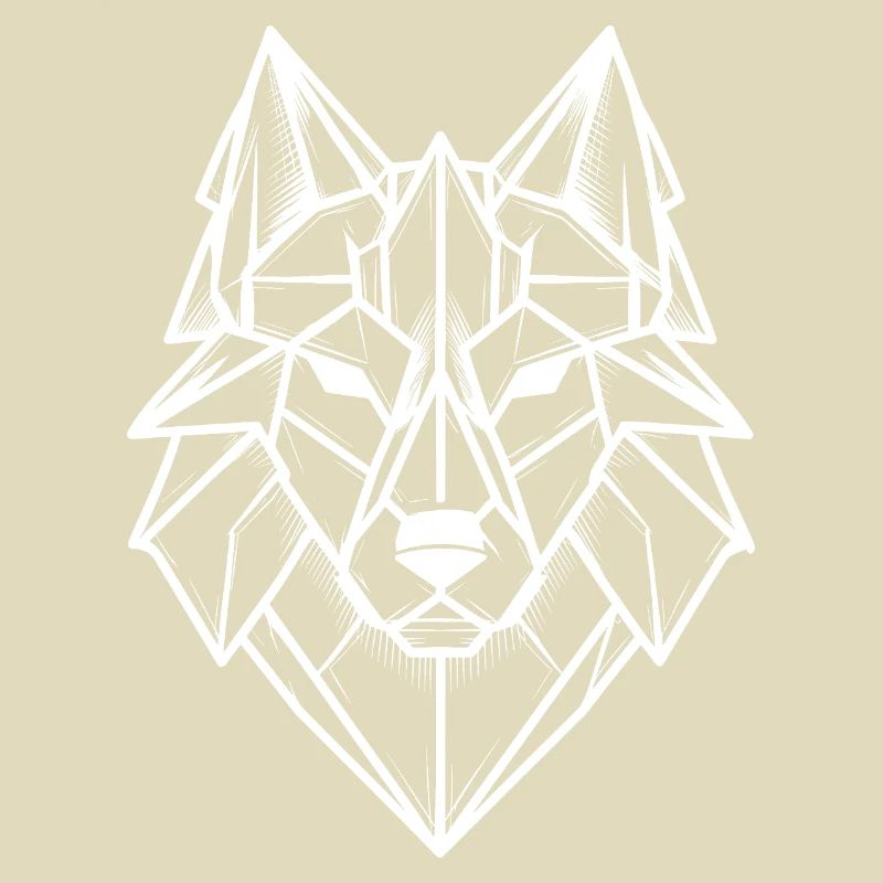 Geometrisches Wolfslogo