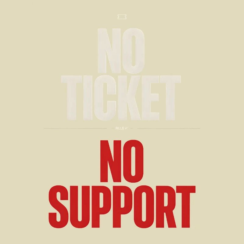 No Ticket No Support Informatiker IT Administrator