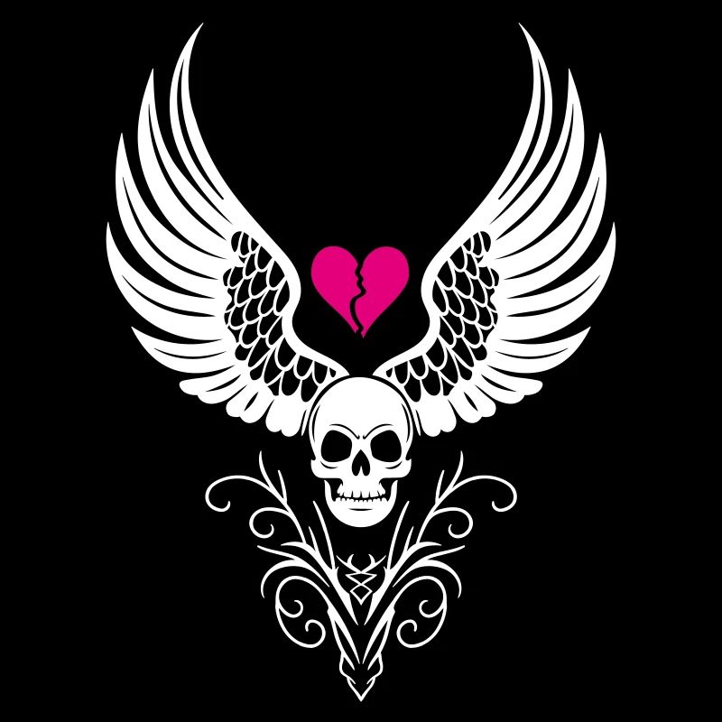 Skull Broken Heart Anti Valentine's Day