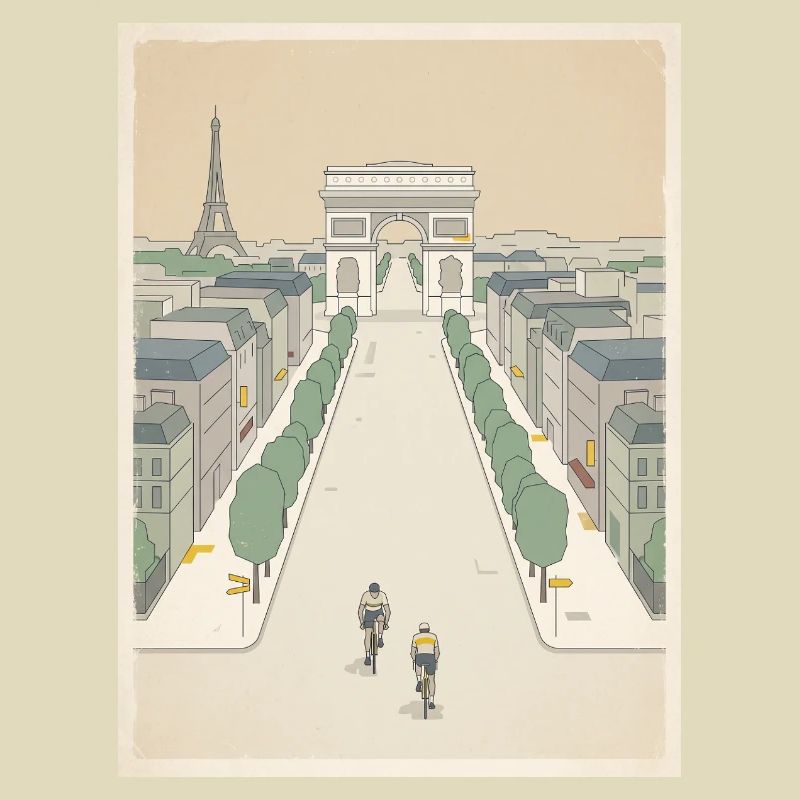 Arrivée à Paris — Souvenir du cyclisme