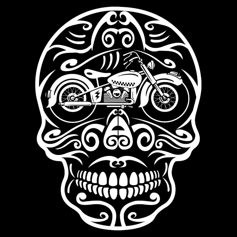 Moto rétro Skull