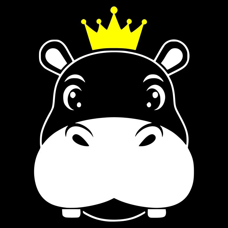 Roi Hippopotame Prince Héritier Vector