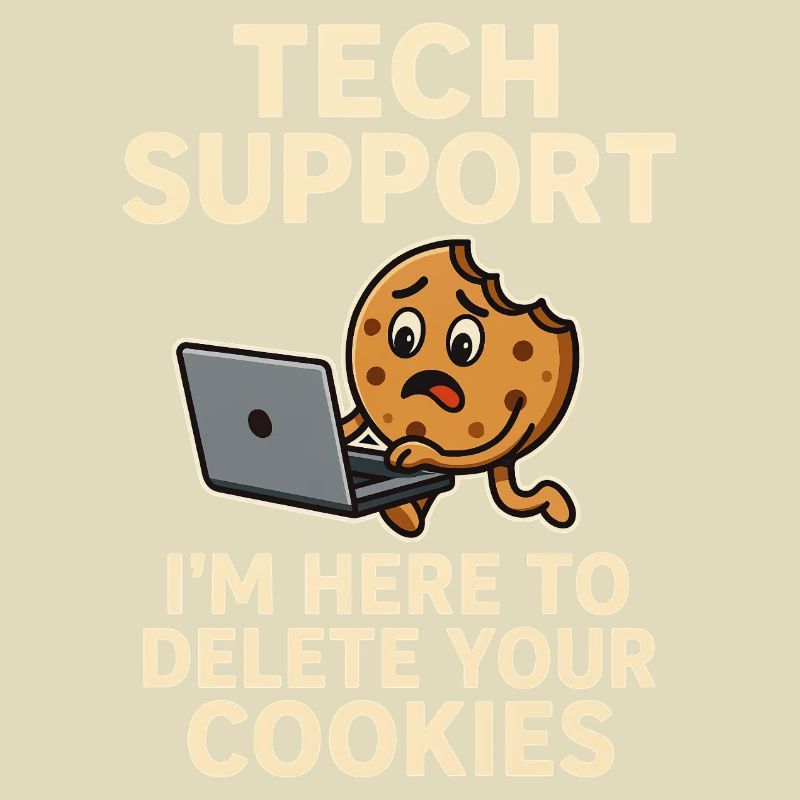 Tech Support I'm Here To Delete Your Cookies