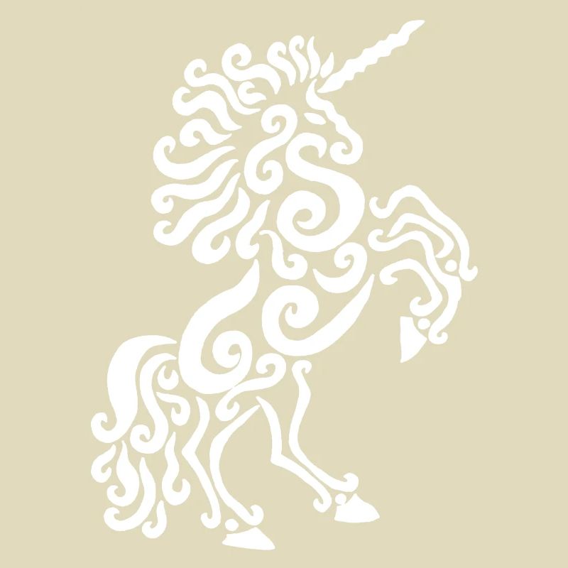 Cheval licorne (blanc)